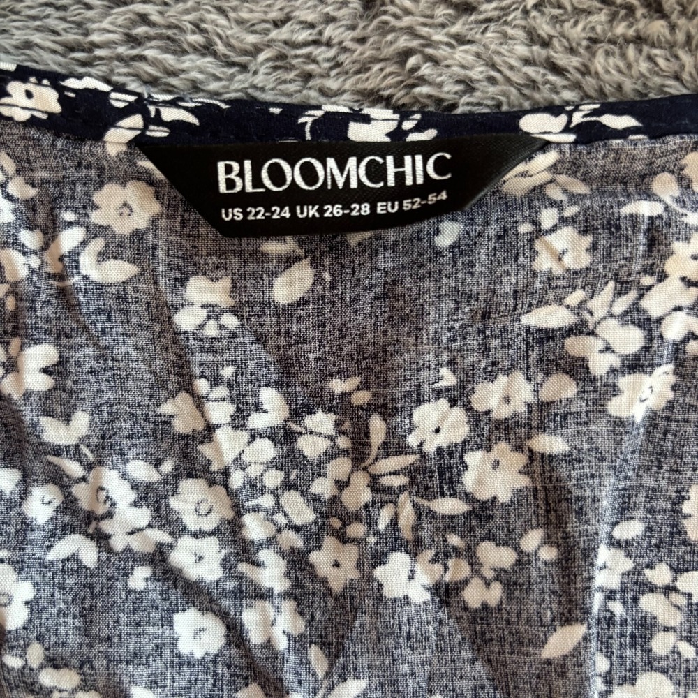 Bloomchic Womens Dress Size 22 24 Blue Maxi Ditsy Floral Boho Cottagecore 18091 - Picture 3 of 9
